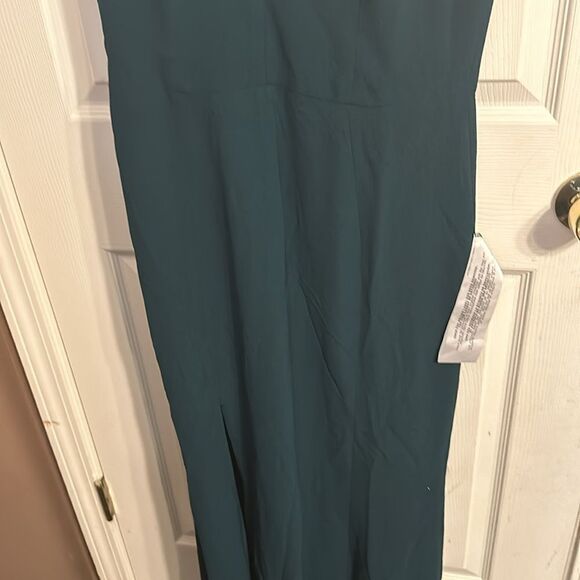 Dress The Population Sandra Plunge Vneck Dress In pine NWOT XLarge - Picture 3 of 9